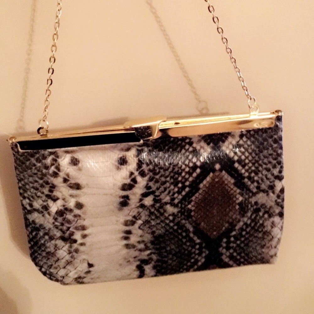 Snakeskin clutch